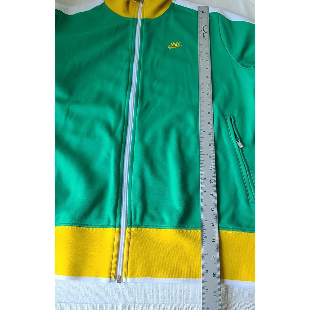 Nike Sportswear Mens Large Track Jacket Green Yellow Full Zip NWT 2009 370404